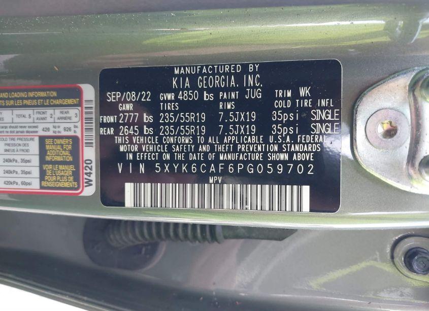 Photo 9 of 2023 Kia Sportage X-LINE (VIN 5XYK6CAF6PG059702)