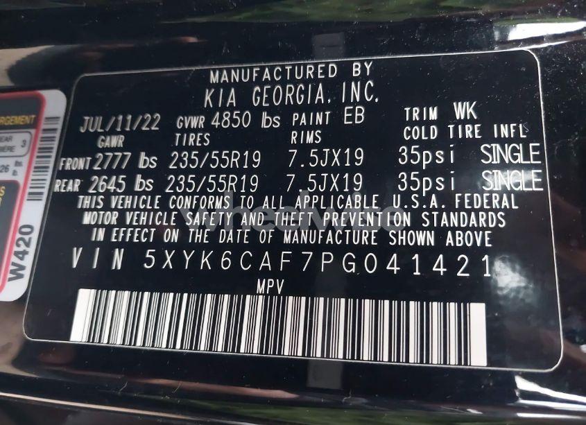 Photo 9 of 2023 Kia Sportage X-LINE (VIN 5XYK6CAF7PG041421)