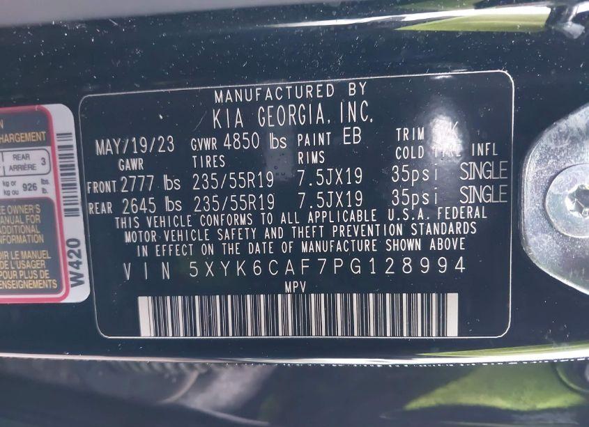 Photo 9 of 2023 Kia Sportage X-LINE (VIN 5XYK6CAF7PG128994)