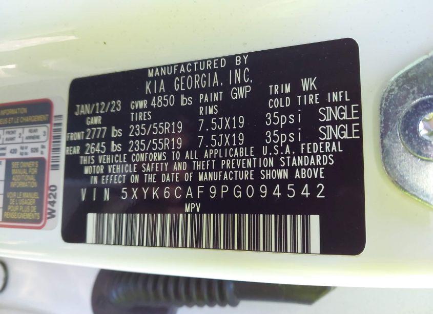 Photo 9 of 2023 Kia Sportage X-LINE (VIN 5XYK6CAF9PG094542)