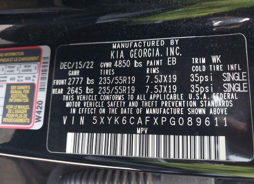 Photo 9 of 2023 Kia Sportage X-LINE (VIN 5XYK6CAFXPG089611)