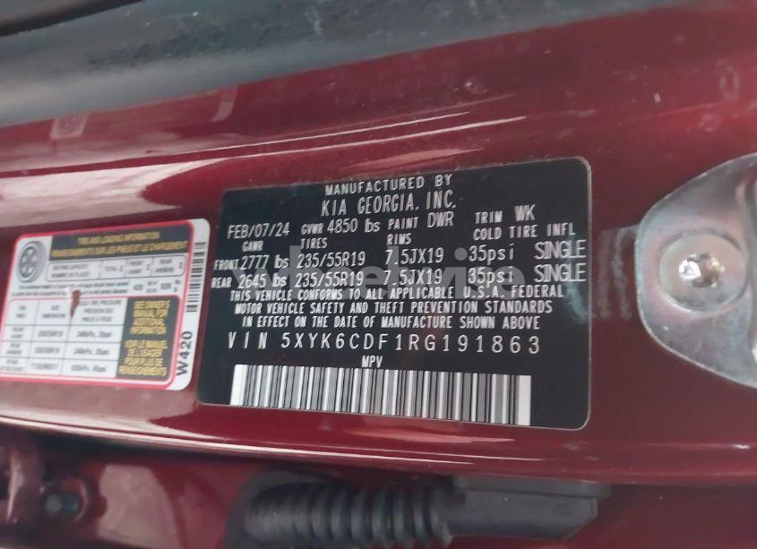 Photo 9 of 2024 Kia Sportage X-LINE (VIN 5XYK6CDF1RG191863)