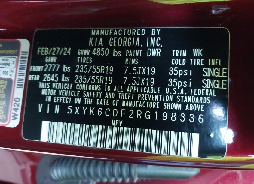 Photo 9 of 2024 Kia Sportage X-LINE (VIN 5XYK6CDF2RG198336)