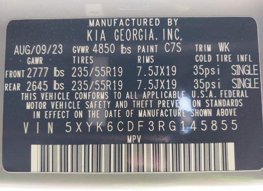 Photo 9 of 2024 Kia Sportage X-LINE (VIN 5XYK6CDF3RG145855)