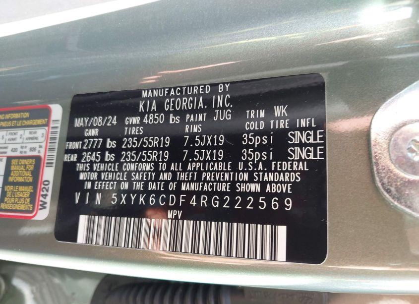 Photo 9 of 2024 Kia Sportage X-LINE (VIN 5XYK6CDF4RG222569)