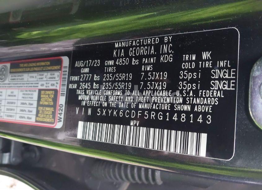 Photo 9 of 2024 Kia Sportage X-LINE (VIN 5XYK6CDF5RG148143)