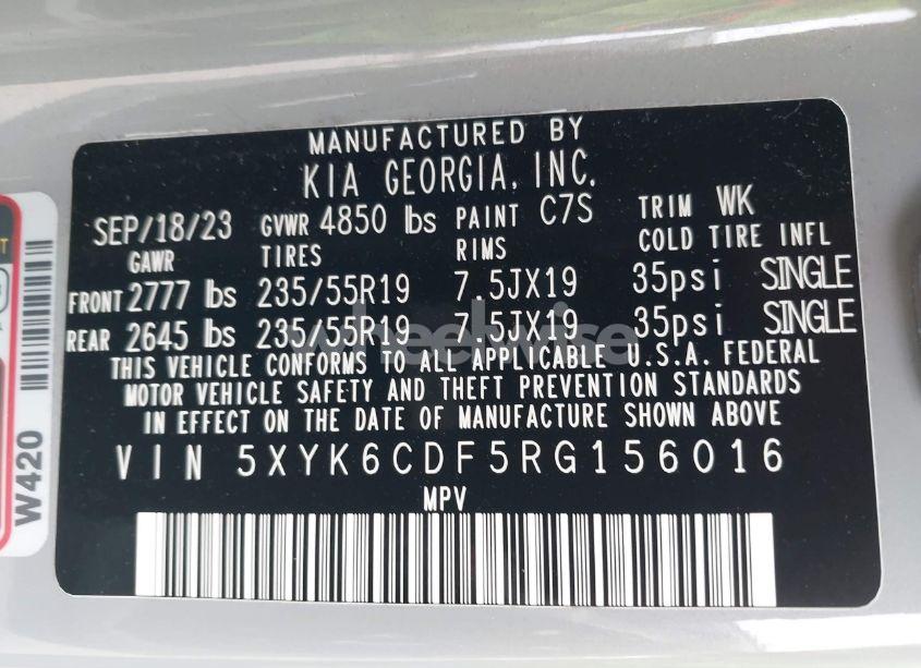 Photo 9 of 2024 Kia Sportage X-LINE (VIN 5XYK6CDF5RG156016)