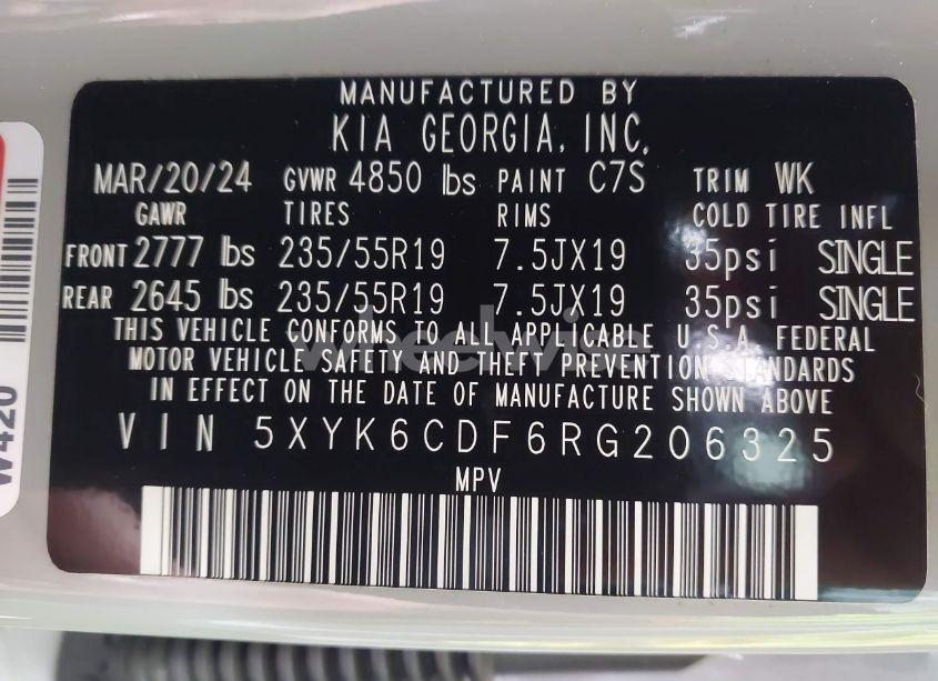 Photo 9 of 2024 Kia Sportage X-LINE (VIN 5XYK6CDF6RG206325)