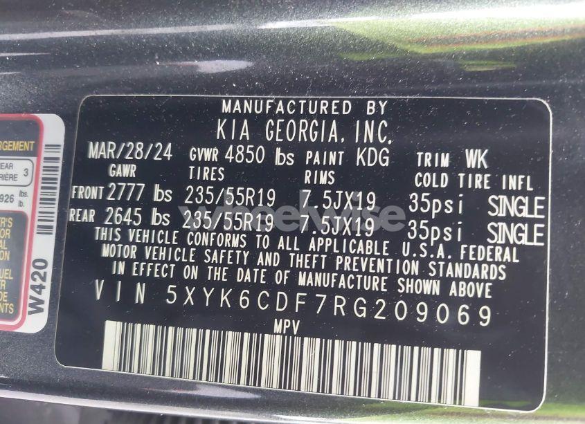 Photo 9 of 2024 Kia Sportage X-LINE (VIN 5XYK6CDF7RG209069)