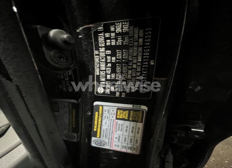Photo 9 of 2011 Kia Sorento LX (VIN 5XYKT3A13BG146351)