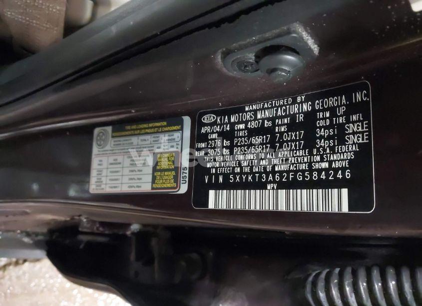 Photo 9 of 2015 Kia Sorento LX (VIN 5XYKT3A62FG584246)