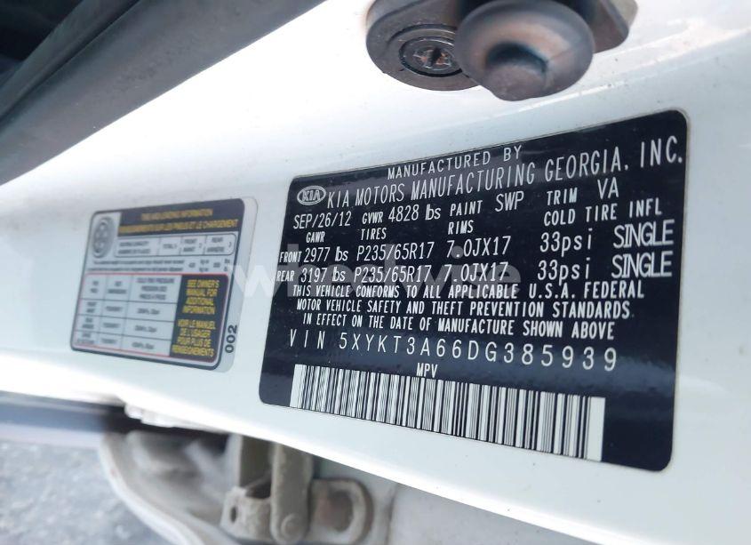 Photo 9 of 2013 Kia Sorento (VIN 5XYKT3A66DG385939)