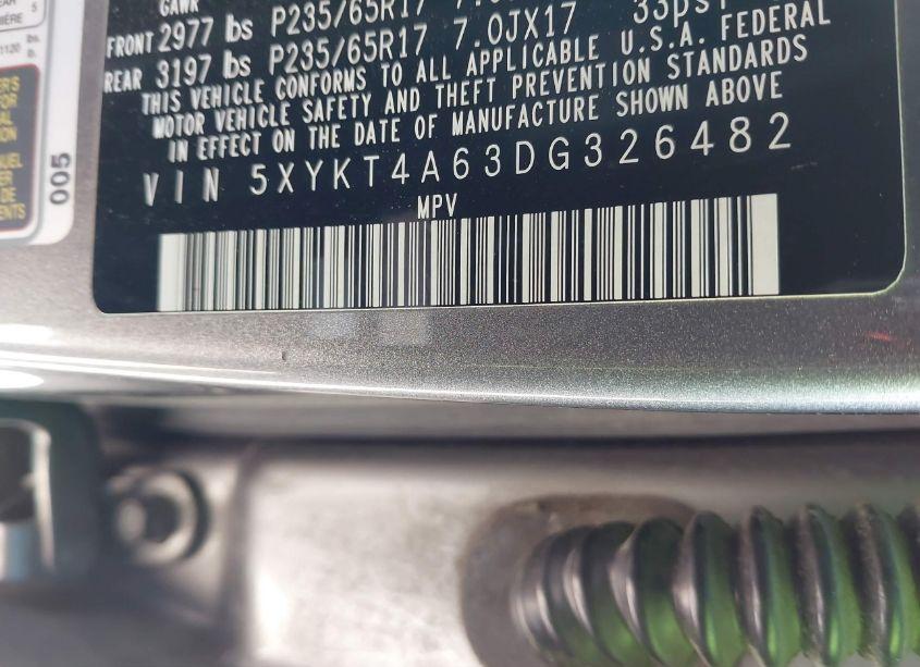 Photo 9 of 2013 Kia Sorento LX (VIN 5XYKT4A63DG326482)