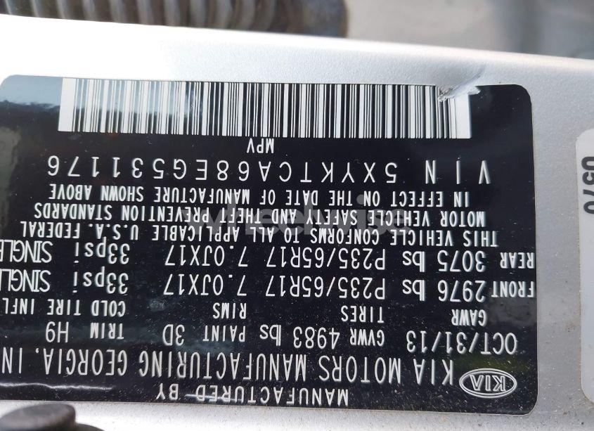 Photo 9 of 2014 Kia Sorento LX (VIN 5XYKTCA68EG531176)