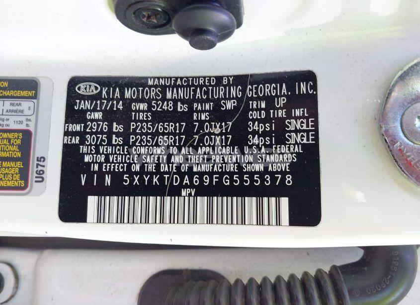 Photo 9 of 2015 Kia Sorento LX (VIN 5XYKTDA69FG555378)