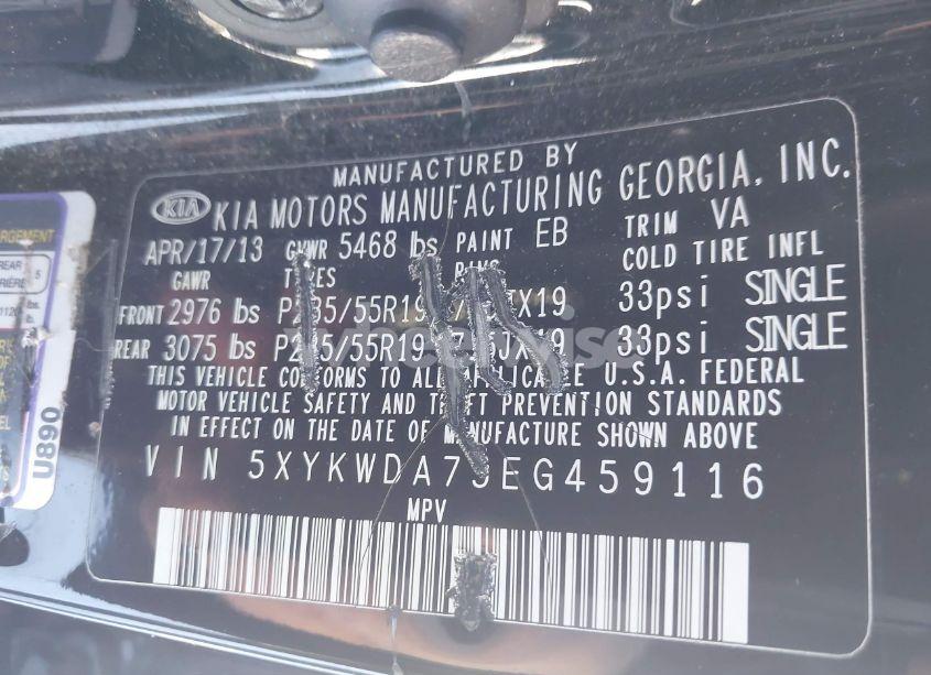 Photo 9 of 2014 Kia Sorento LIMITED V6 (VIN 5XYKWDA75EG459116)