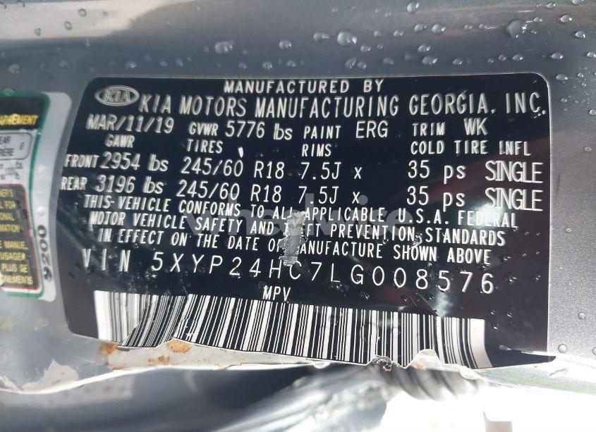 Photo 9 of 2020 Kia Telluride LX (VIN 5XYP24HC7LG008576)