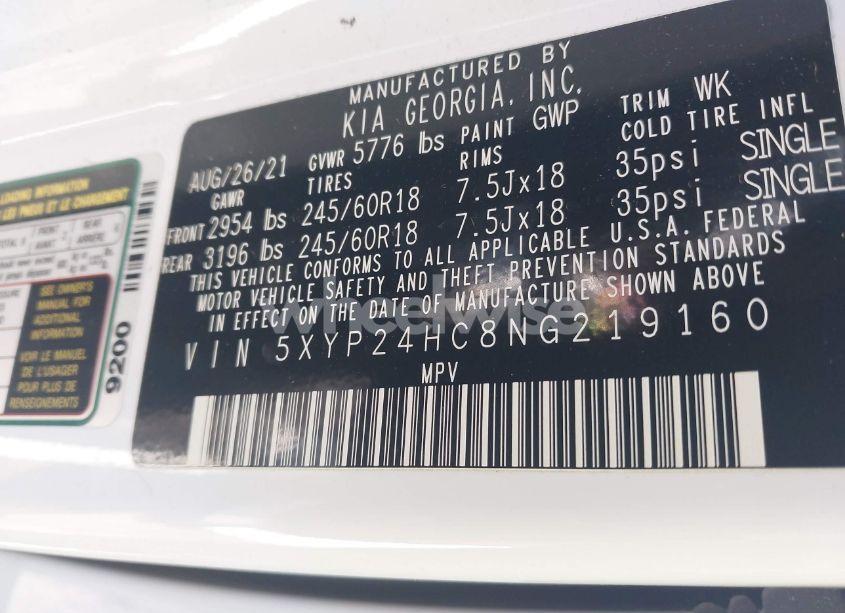 Photo 9 of 2022 Kia Telluride LX (VIN 5XYP24HC8NG219160)