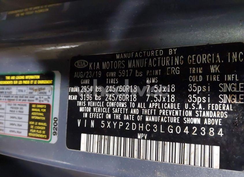 Photo 9 of 2020 Kia Telluride LX (VIN 5XYP2DHC3LG042384)