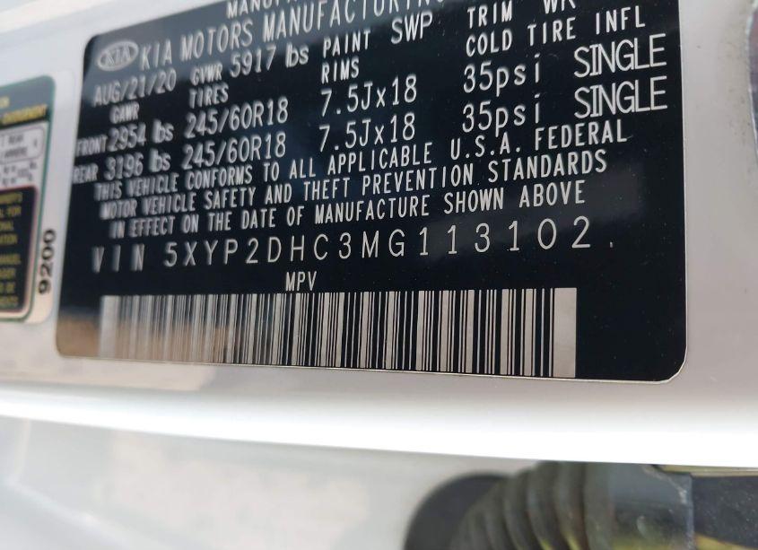 Photo 9 of 2021 Kia Telluride LX (VIN 5XYP2DHC3MG113102)