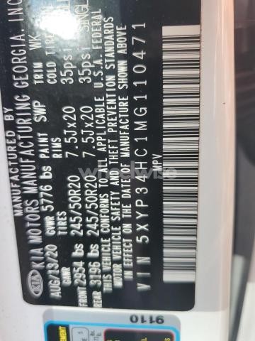 Photo 4 of 2021 KIA TELLURIDE EX (VIN 5XYP34HC1MG110471)