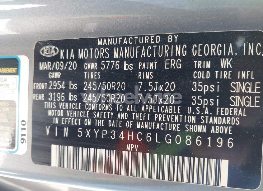 Photo 9 of 2020 Kia Telluride EX (VIN 5XYP34HC6LG086196)