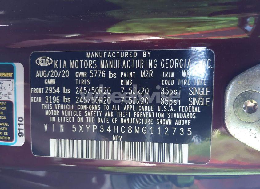 Photo 9 of 2021 Kia Telluride EX (VIN 5XYP34HC8MG112735)