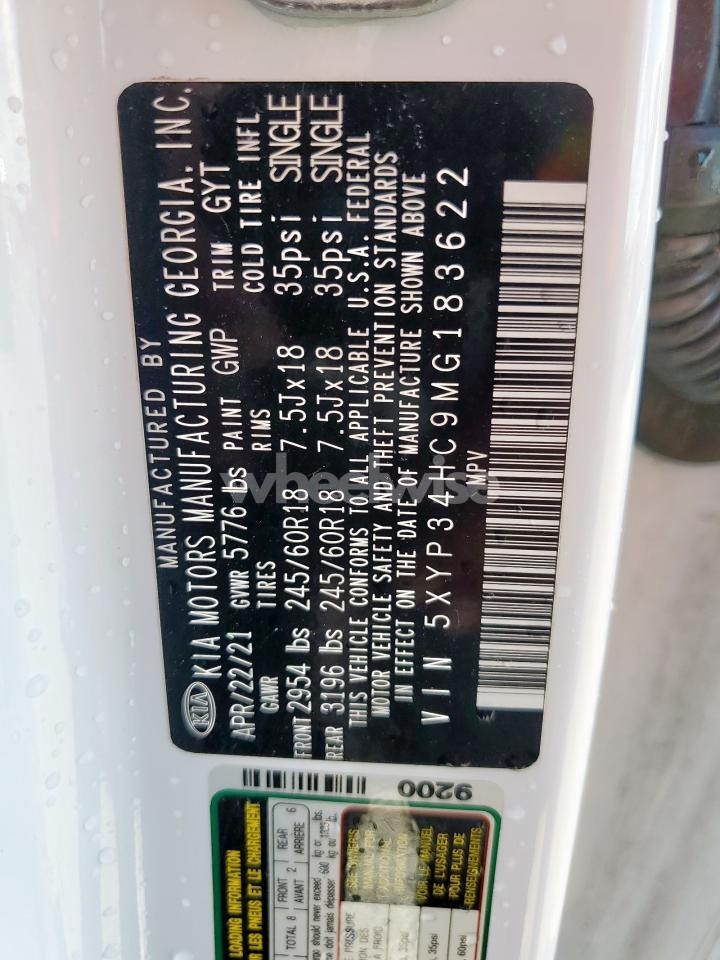 Photo 13 of 2021 KIA TELLURIDE EX (VIN 5XYP34HC9MG183622)