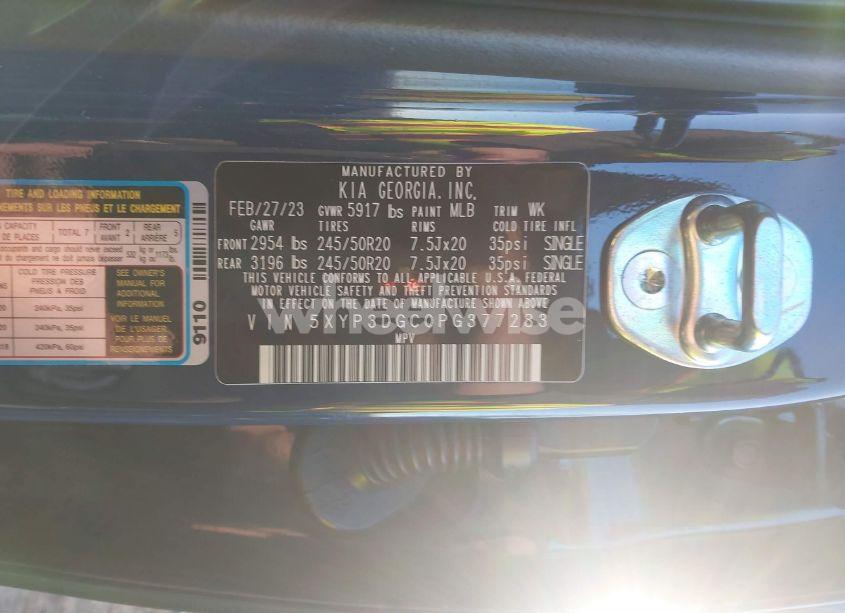 Photo 9 of 2023 Kia Telluride EX X-LINE (VIN 5XYP3DGC0PG377283)