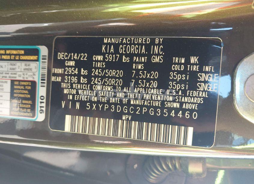 Photo 9 of 2023 Kia Telluride EX (VIN 5XYP3DGC2PG354460)