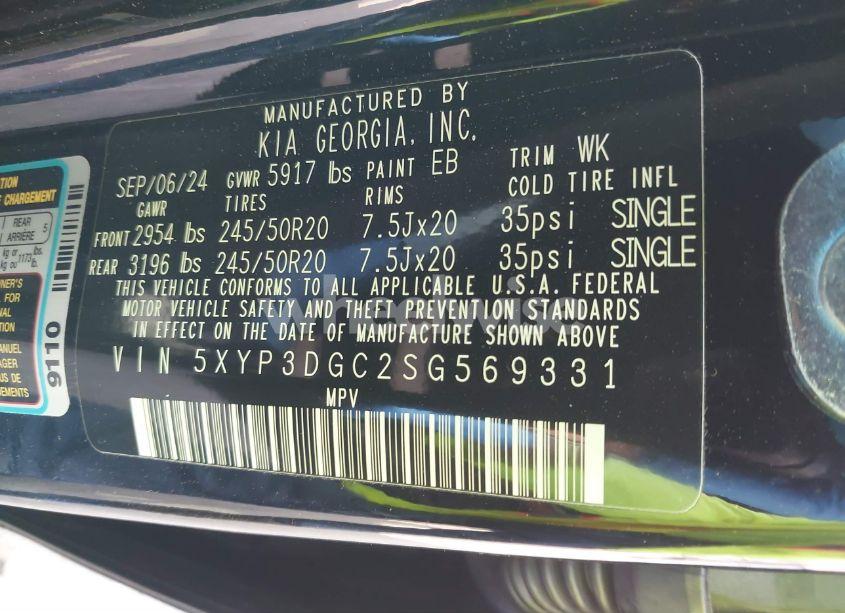 Photo 9 of 2025 Kia Telluride EX X-LINE (VIN 5XYP3DGC2SG569331)