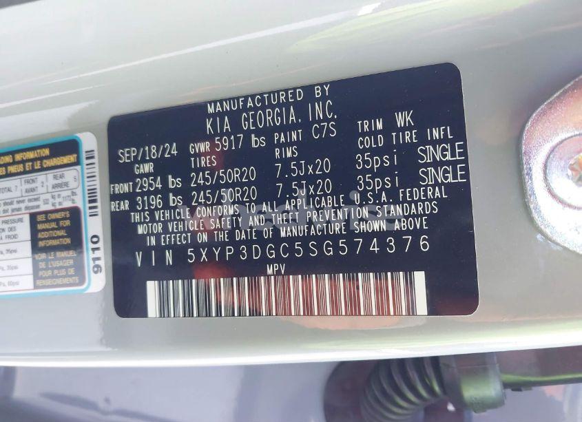 Photo 9 of 2025 Kia Telluride EX X-LINE (VIN 5XYP3DGC5SG574376)