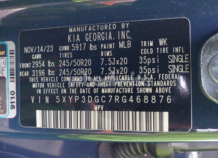 Photo 9 of 2024 Kia Telluride EX X-LINE (VIN 5XYP3DGC7RG468876)