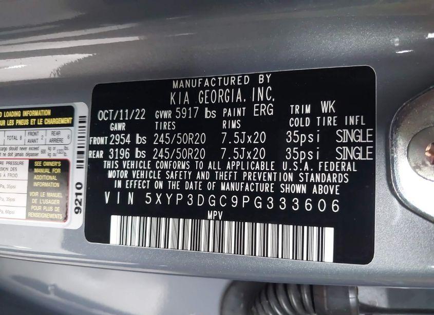 Photo 9 of 2023 Kia Telluride EX (VIN 5XYP3DGC9PG333606)