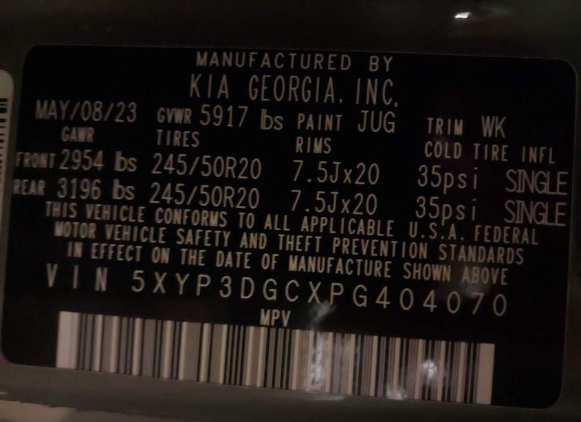 Photo 9 of 2023 Kia Telluride EX X-LINE (VIN 5XYP3DGCXPG404070)