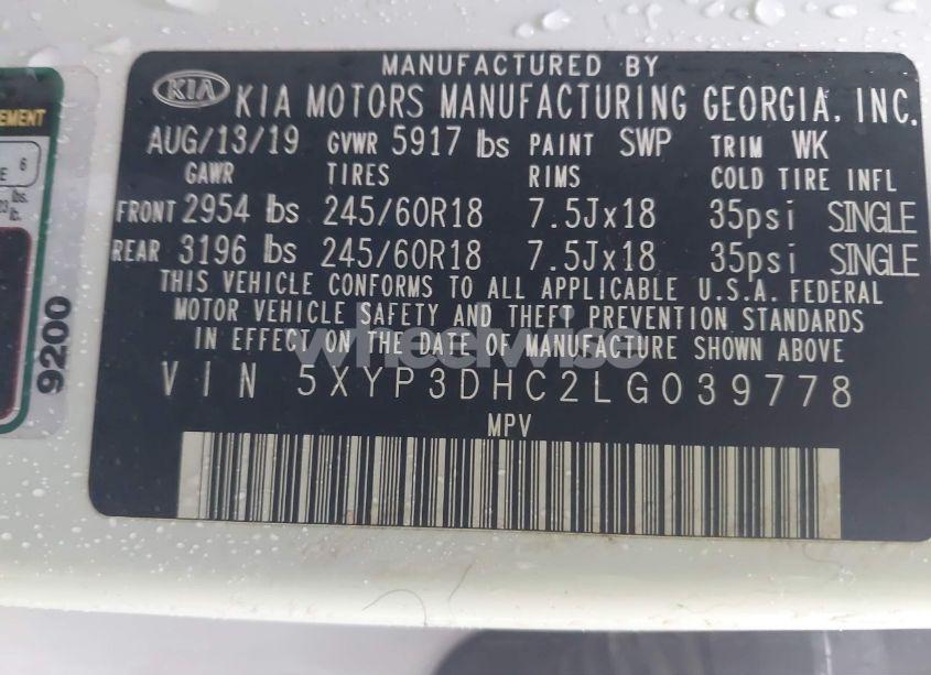 Photo 9 of 2020 Kia Telluride EX (VIN 5XYP3DHC2LG039778)