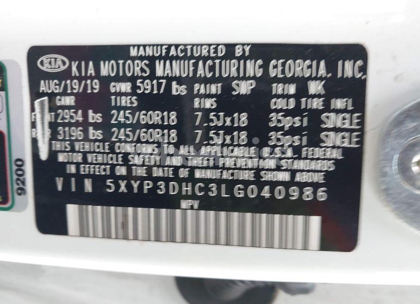 Photo 9 of 2020 Kia Telluride EX (VIN 5XYP3DHC3LG040986)