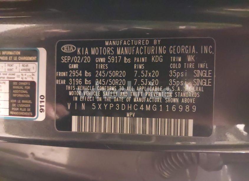 Photo 9 of 2021 Kia Telluride EX (VIN 5XYP3DHC4MG116989)