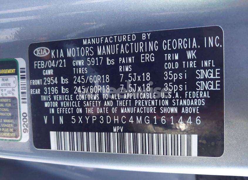 Photo 9 of 2021 Kia Telluride EX (VIN 5XYP3DHC4MG161446)