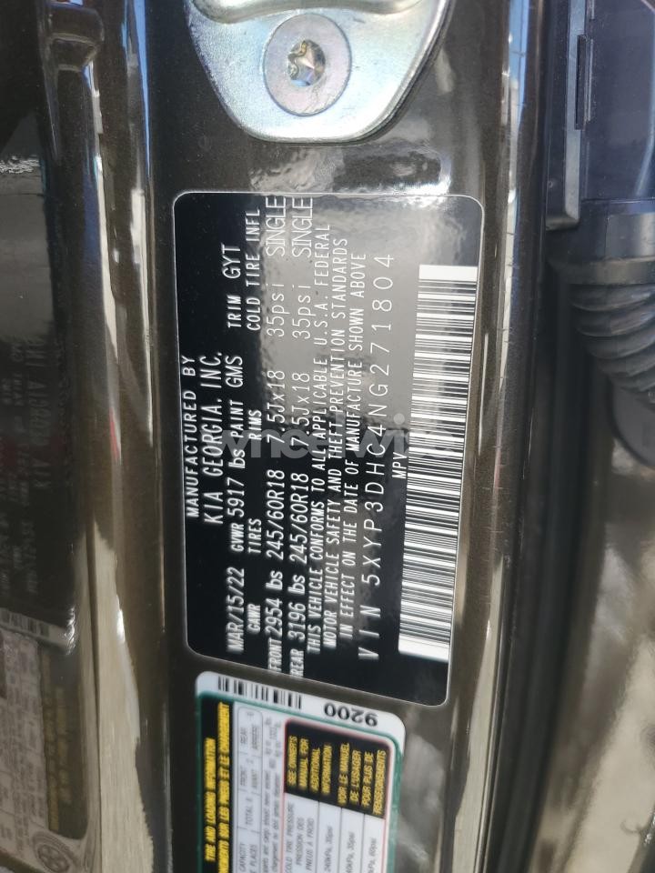 Photo 13 of 2022 KIA TELLURIDE EX (VIN 5XYP3DHC4NG271804)