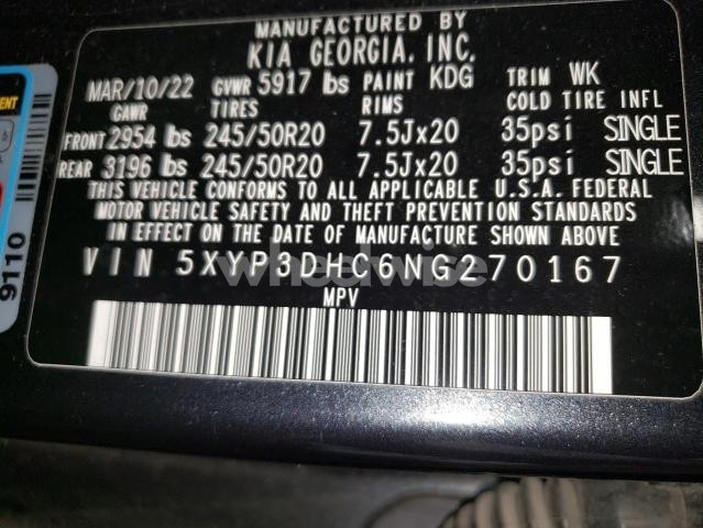 Photo 12 of 2022 KIA TELLURIDE EX (VIN 5XYP3DHC6NG270167)