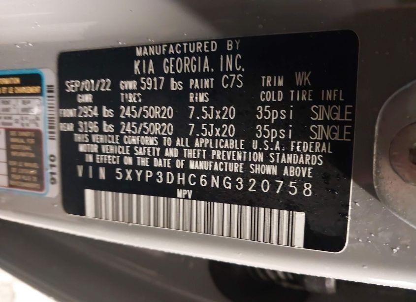 Photo 9 of 2022 Kia Telluride EX (VIN 5XYP3DHC6NG320758)