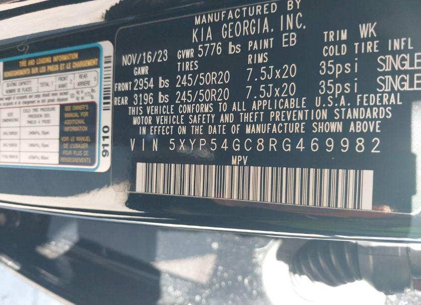 Photo 9 of 2024 Kia Telluride SX (VIN 5XYP54GC8RG469982)