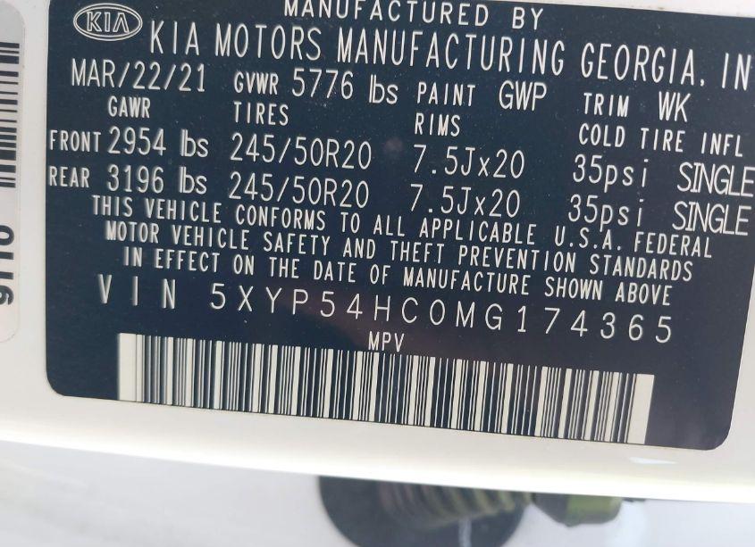 Photo 9 of 2021 Kia Telluride SX (VIN 5XYP54HC0MG174365)