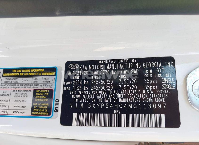 Photo 9 of 2021 Kia Telluride SX (VIN 5XYP54HC4MG113097)