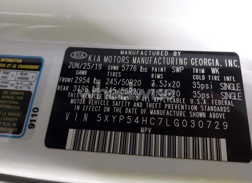 Photo 9 of 2020 Kia Telluride SX (VIN 5XYP54HC7LG030729)