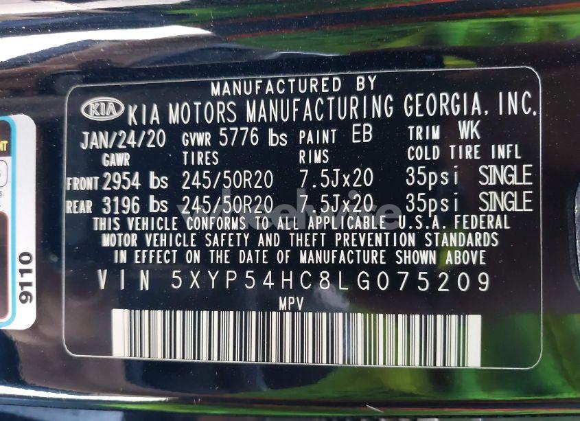 Photo 9 of 2020 Kia Telluride SX (VIN 5XYP54HC8LG075209)