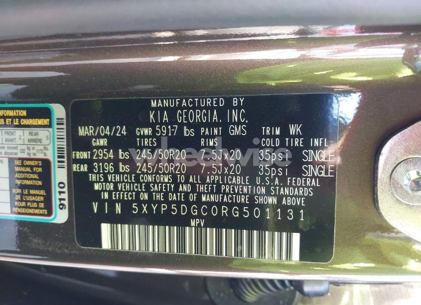 Photo 9 of 2024 Kia Telluride SX PRESTIGE (VIN 5XYP5DGC0RG501131)