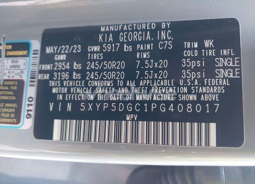 Photo 9 of 2023 Kia Telluride SX X-LINE (VIN 5XYP5DGC1PG408017)