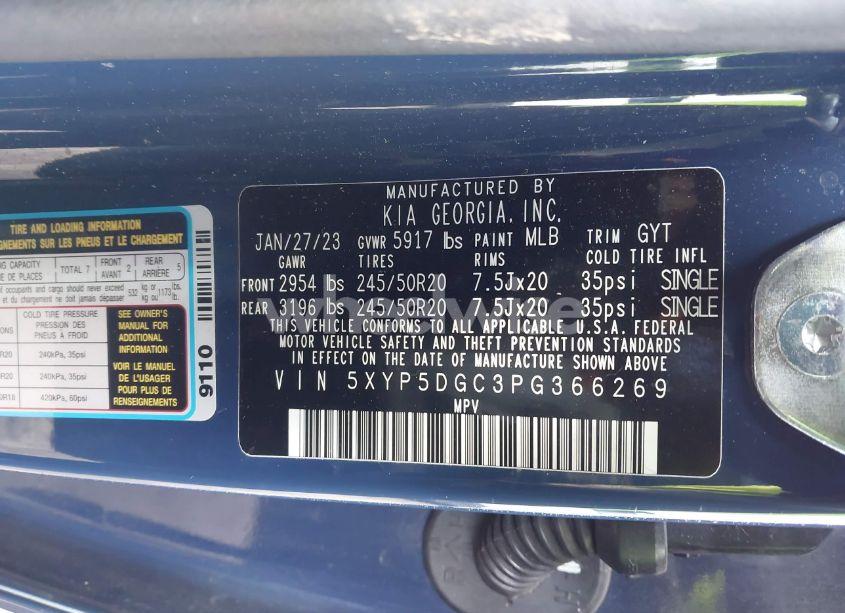 Photo 9 of 2023 Kia Telluride SX (VIN 5XYP5DGC3PG366269)